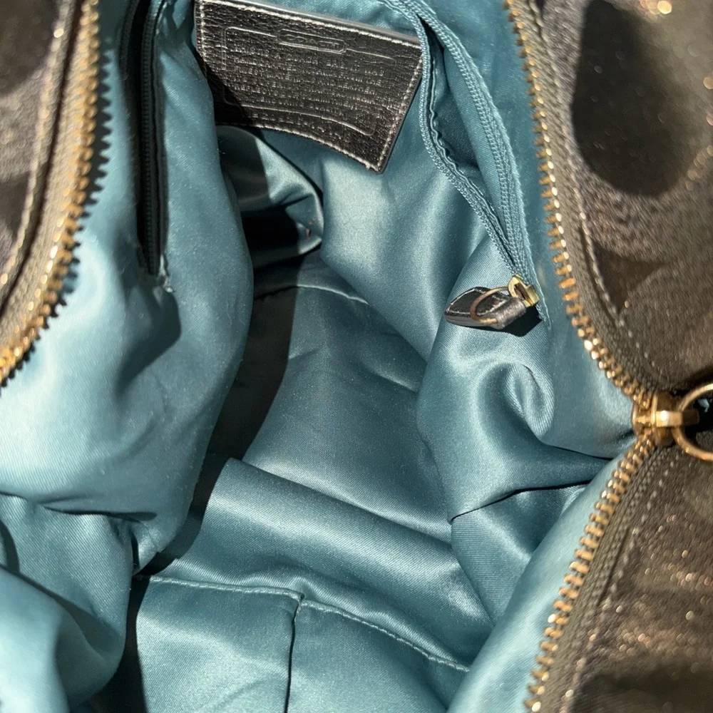 Coach Black and Gold Shoulder Bag